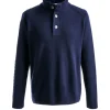Mock neck with buttons