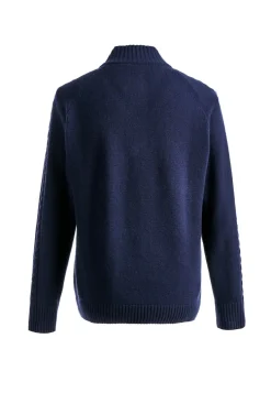 Mock neck with buttons