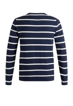Sweater round neck striped