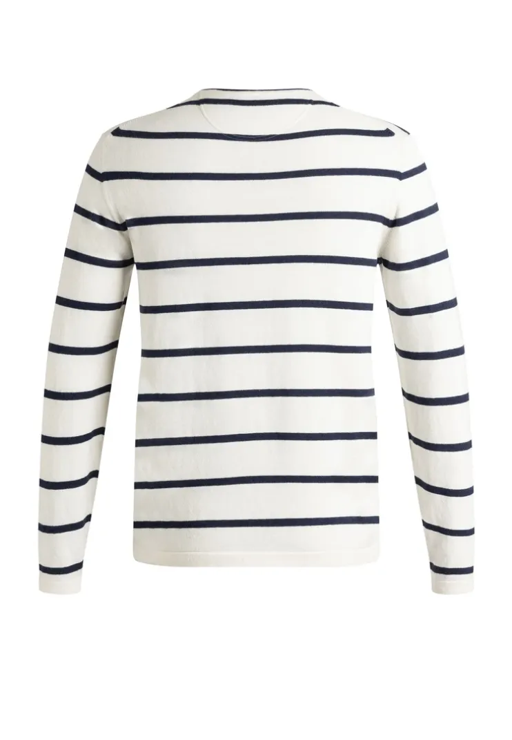 Sweater round neck striped